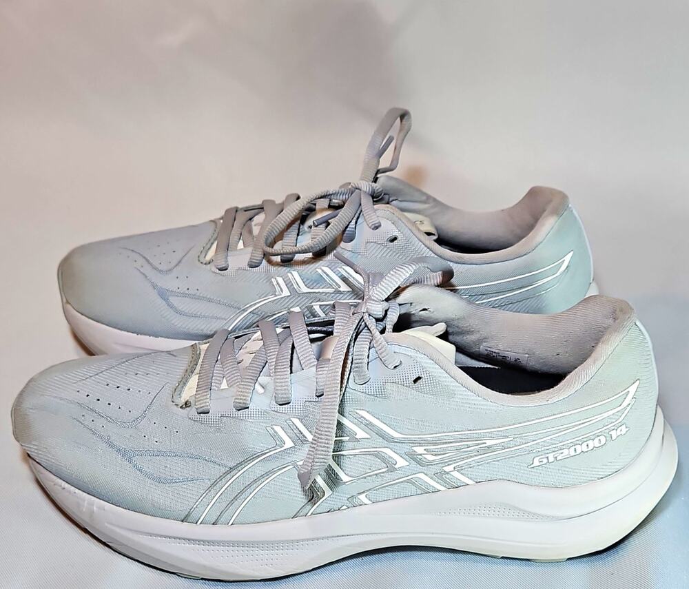ASICS GT-2000 14 Piedmont Grey White Women’s Size 8.5 Running Shoes 1012B843
